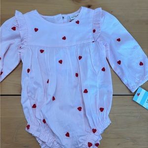 NWT infant girl heart onesie
